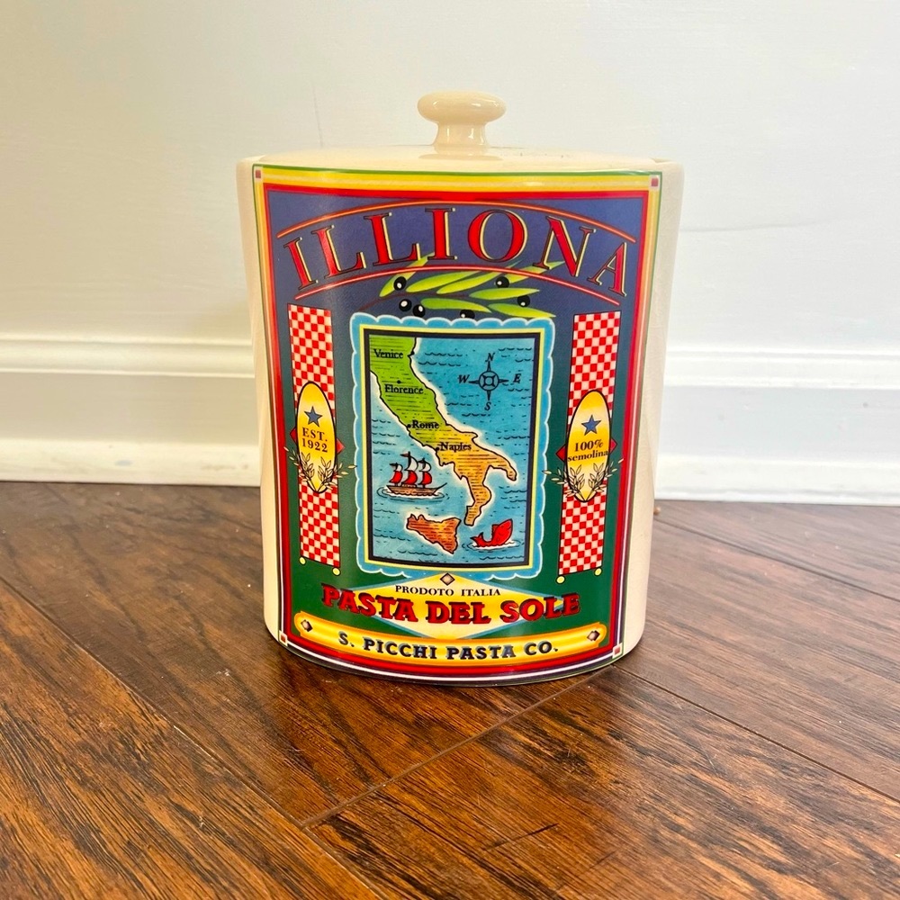 Kitch Corner Grocery Roshco Inc. 8” ceramic Pasta food storage container